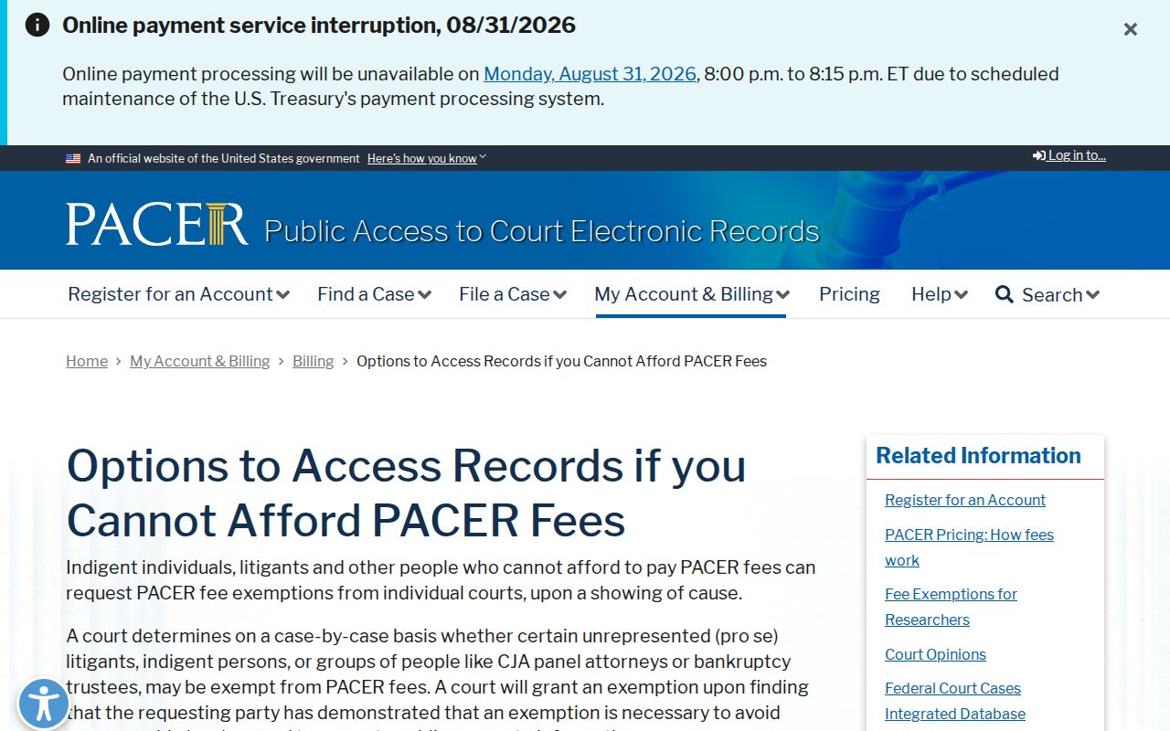 Ghent court docket comparison with PACER federal record access