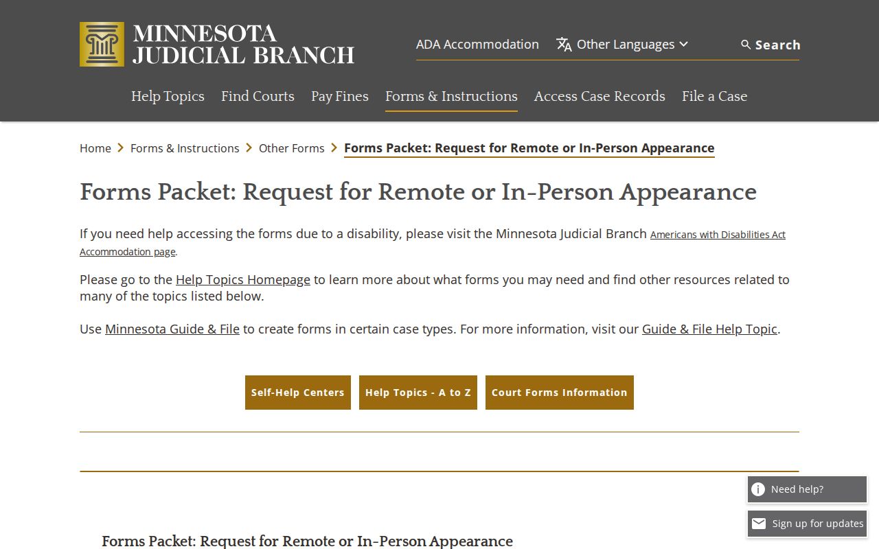 Lyon County court dates remote or in-person appearance request source